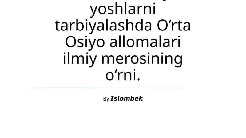 Xorazmiy va Matematikaning Asoslari