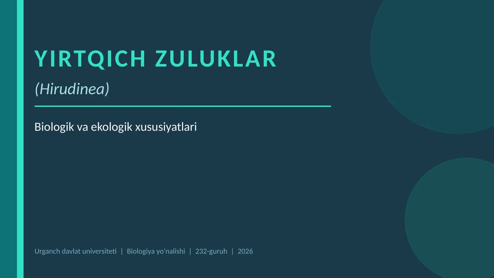 Yirtqich zuluklar (Hirudinea)