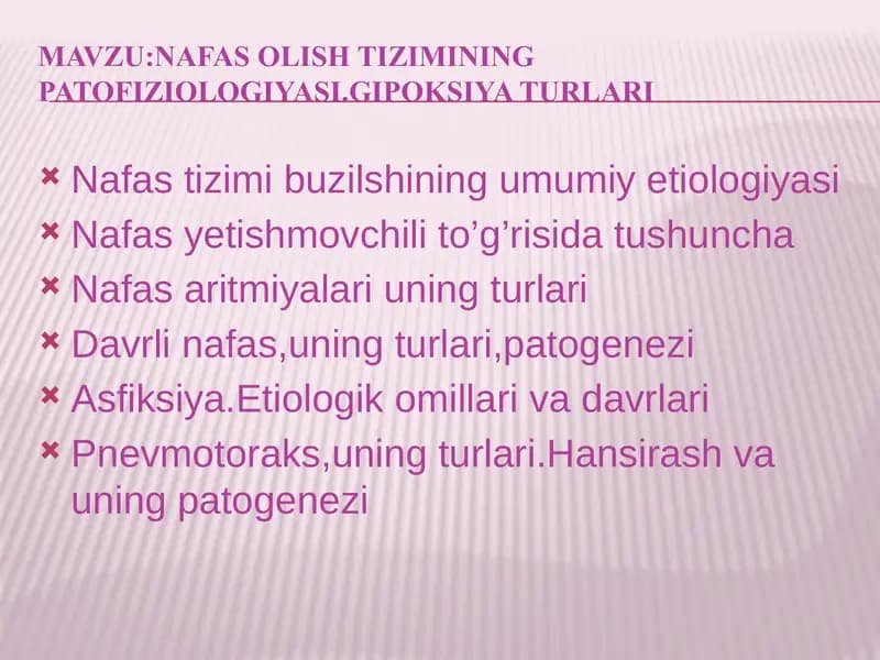 Nafas olish tizimi