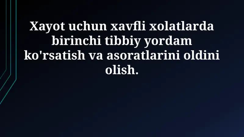 Birinchi yordam kursi