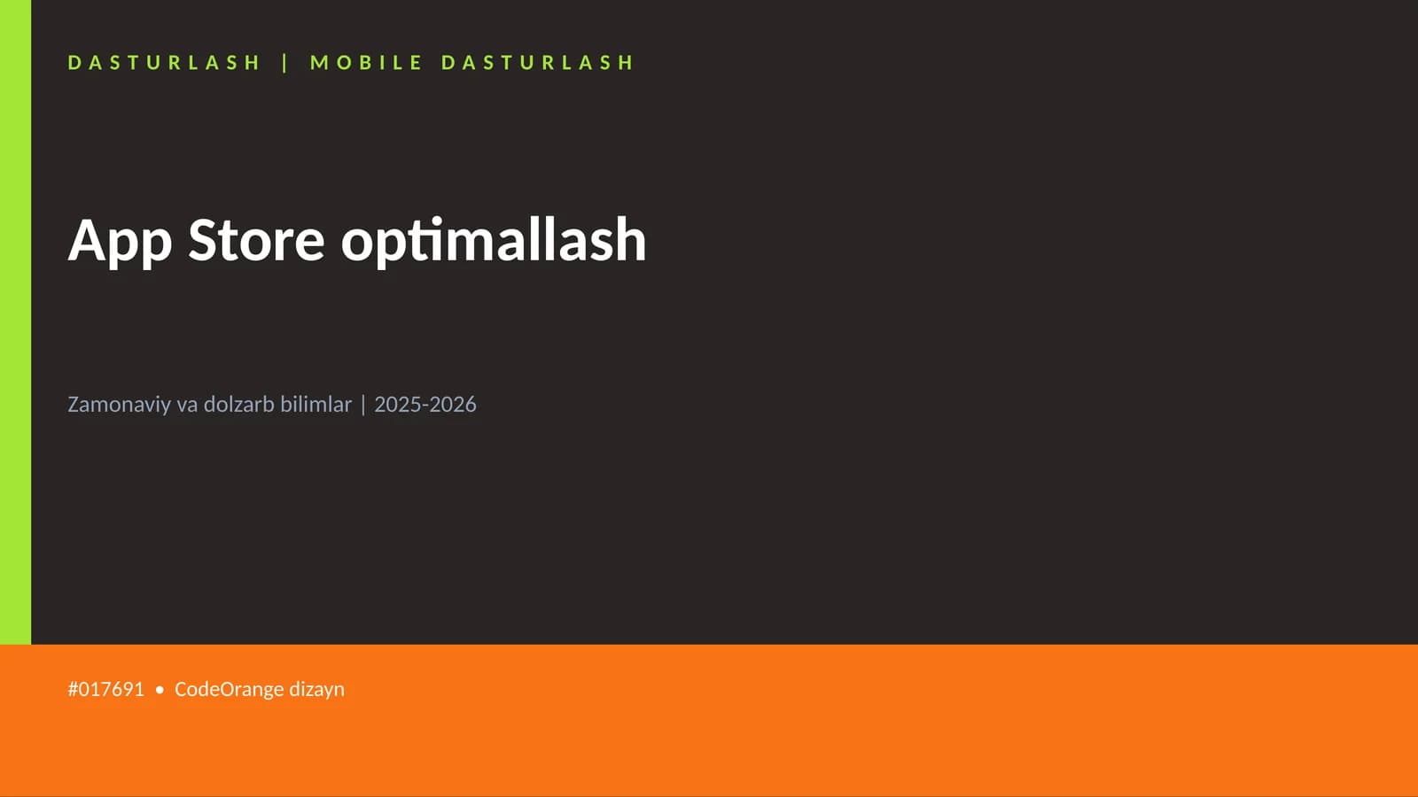 App Store optimallash