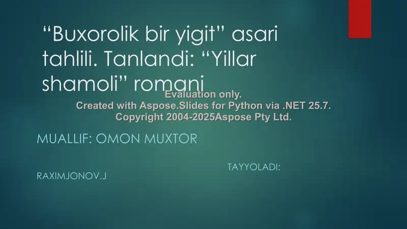Buxorolik bir yigit