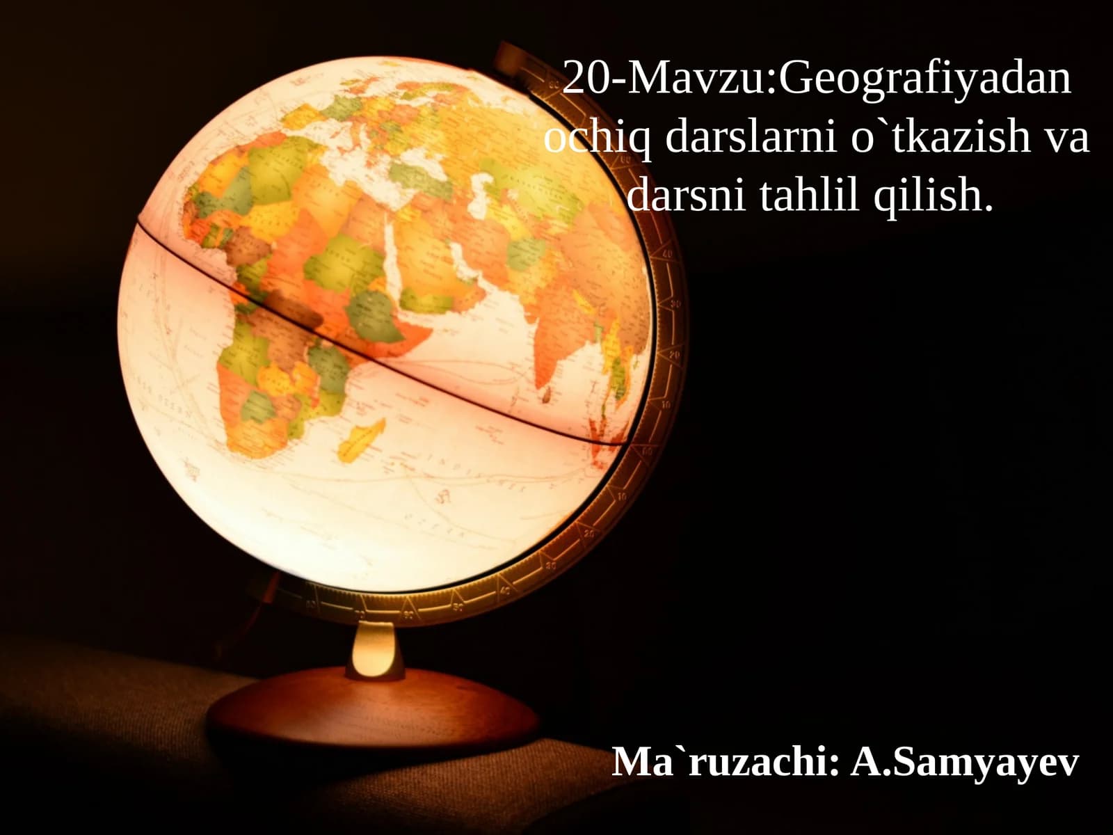 Geografiyadan Ochiq Darslar
