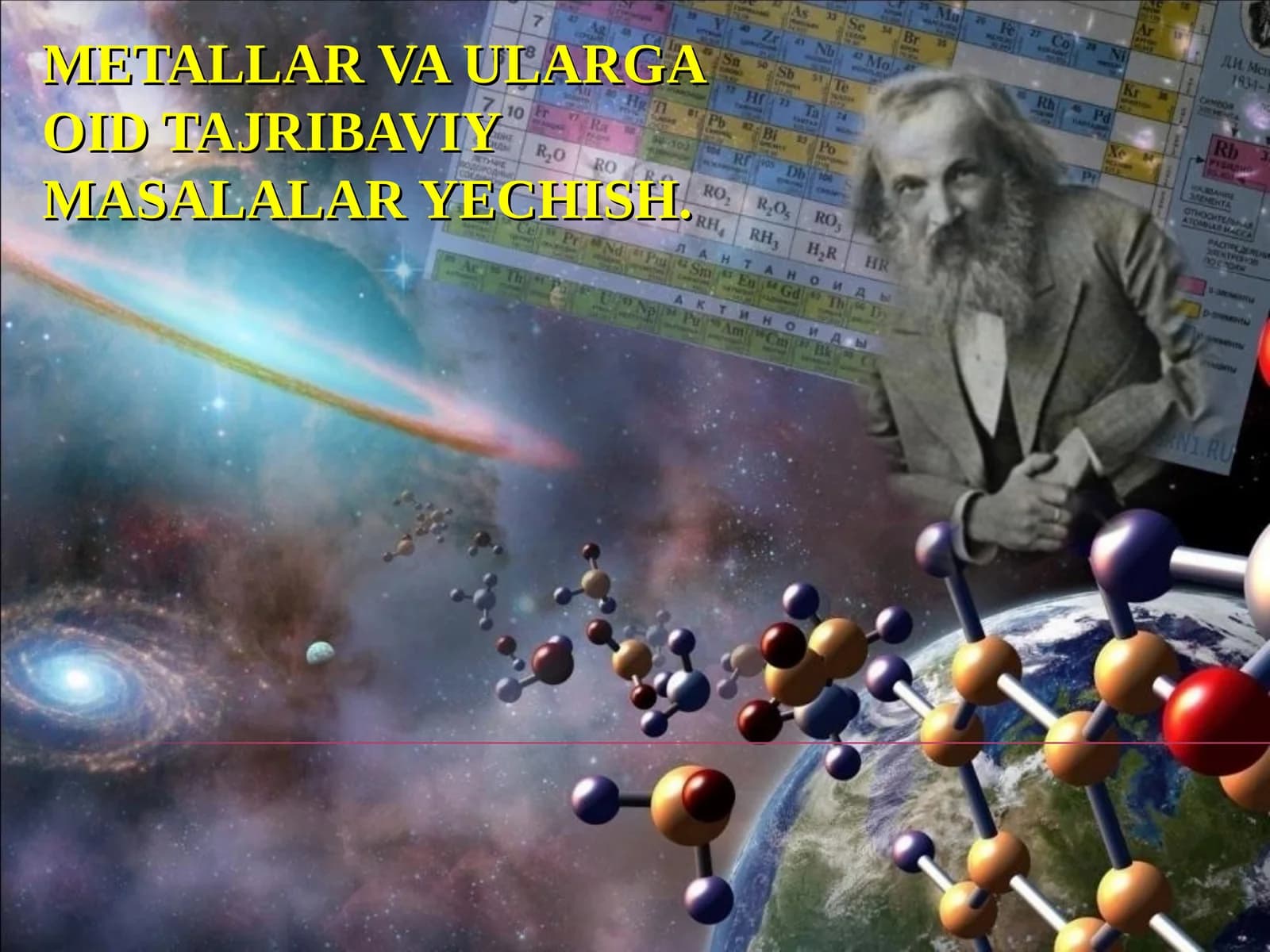 Metallar va ularga oid tajribaviy masalalar yechish