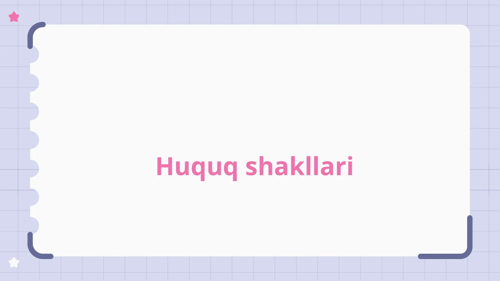 Huquqiy shakllar