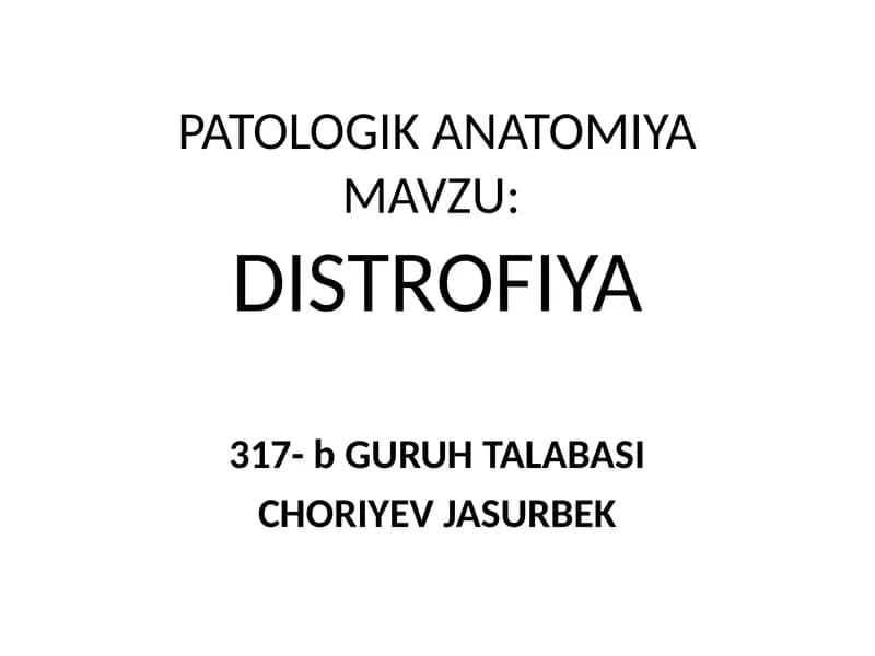 Distrofiya
