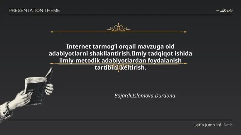 Adabiyotlar shakllantirish