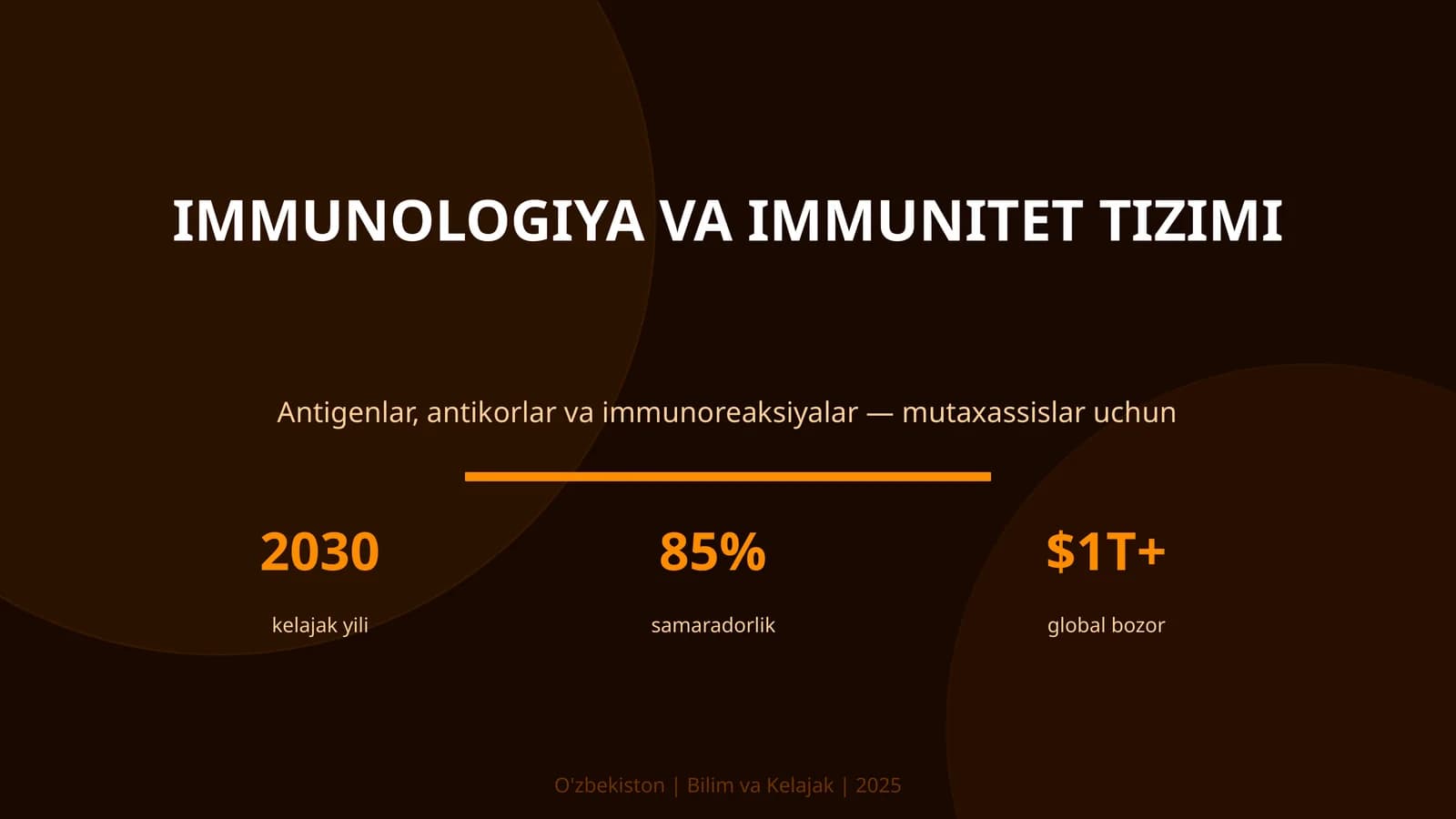 IMMUNOLOGIYA VA IMMUNITET TIZIMI