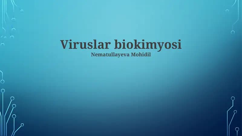 Viruslar biokimyosi