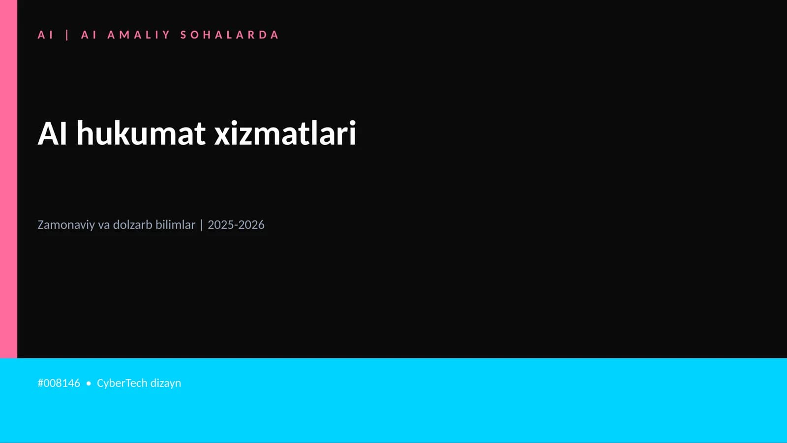 AI AMALIY SOHALARDA