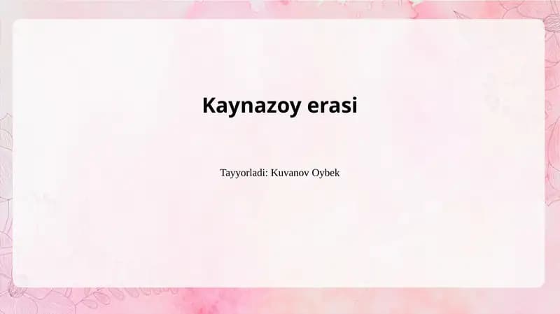 Kaynazoy erasi