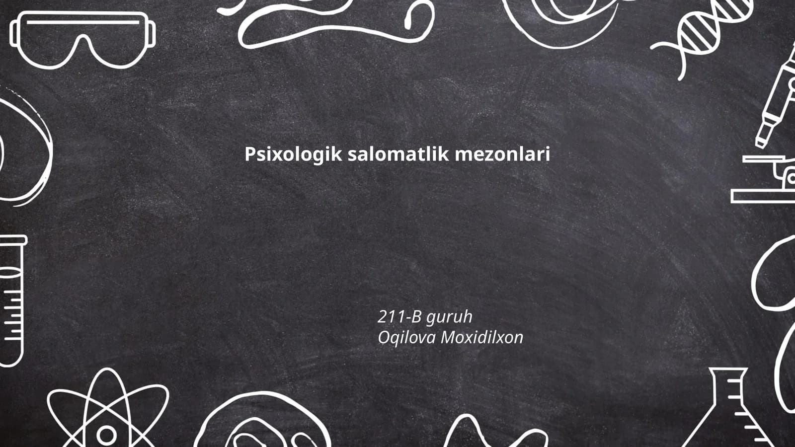 Psixologik salomatlik mezonlari
