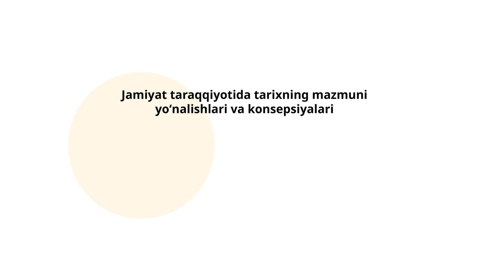 Tarixning nazariy asoslari