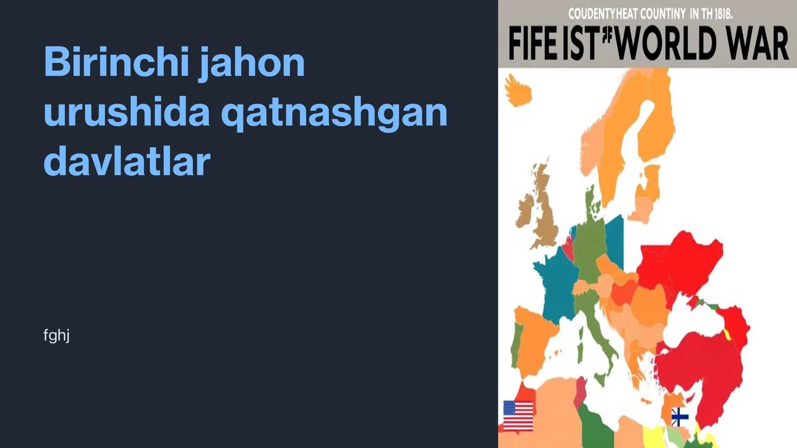 Birinchi jahon urushida qatnashgan davlatlar