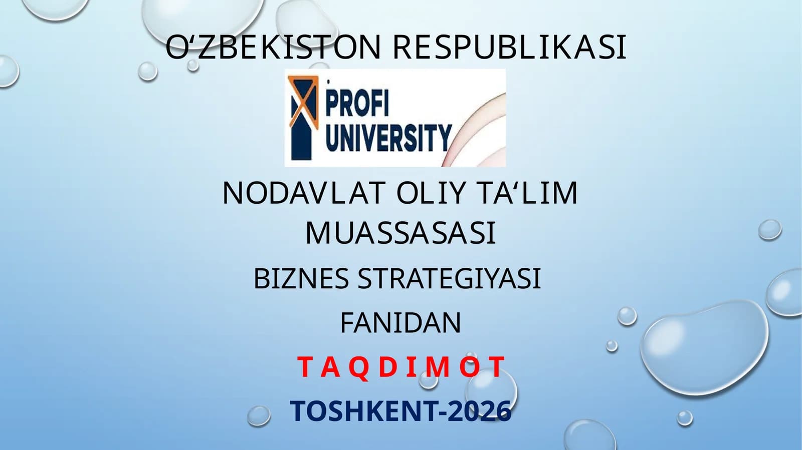 Biznes strategiyasi