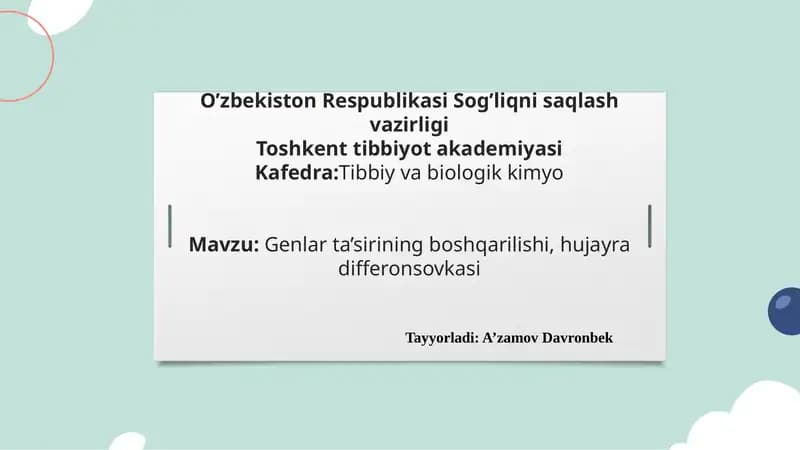 Qon biokimyosi