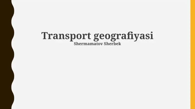 Transport geografiyasi