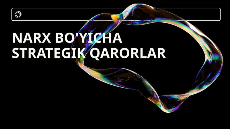 Narx bo'yicha strategik qarorlar