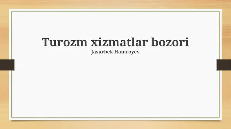 Turozm xizmatlari bozori