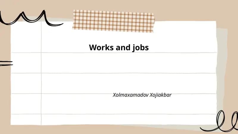 Ishlar va lavozimlar
