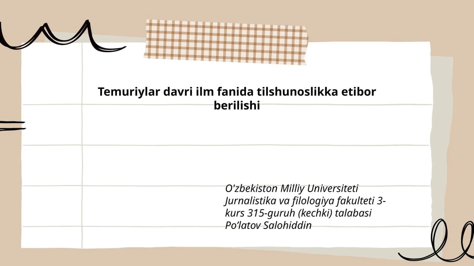 Temuriylar davri ilm fanida tilshunoslikka etibor berilishi