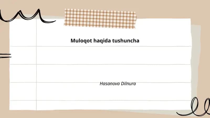 Muloqot haqida tushuncha