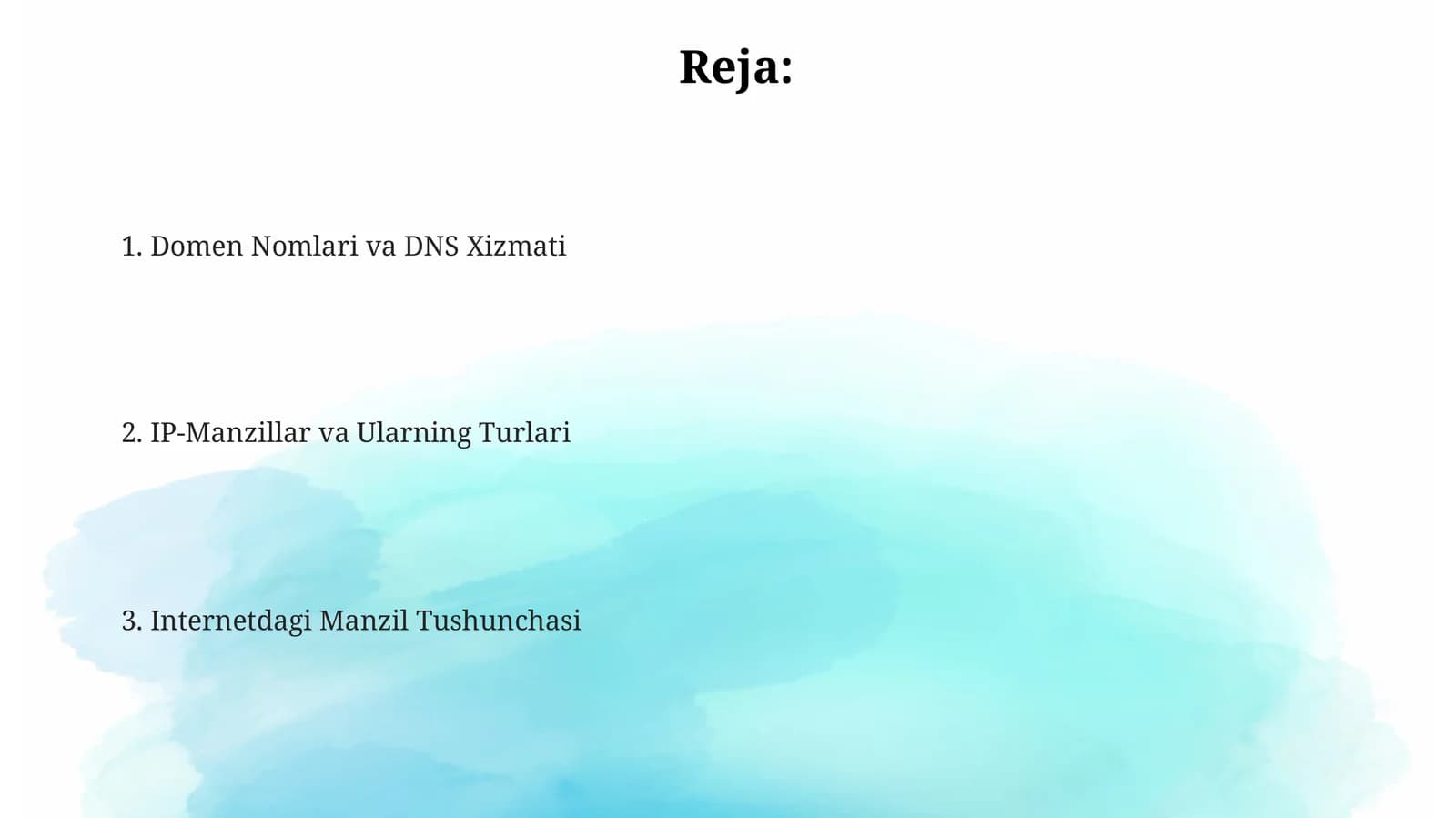 Domen Nomlari va DNS Xizmati