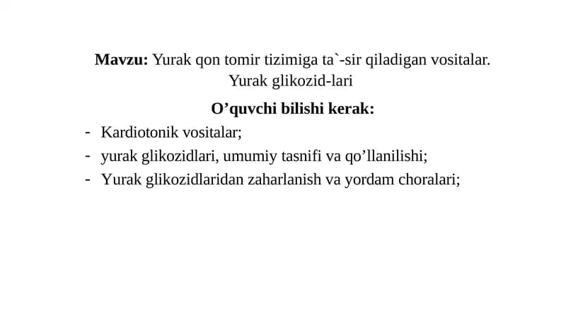 Yurak glikozidlari