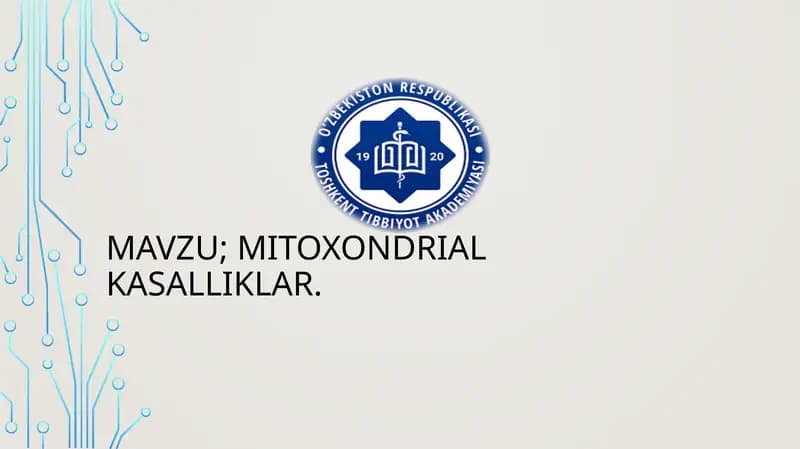 Mitoxondrialkasalliklar