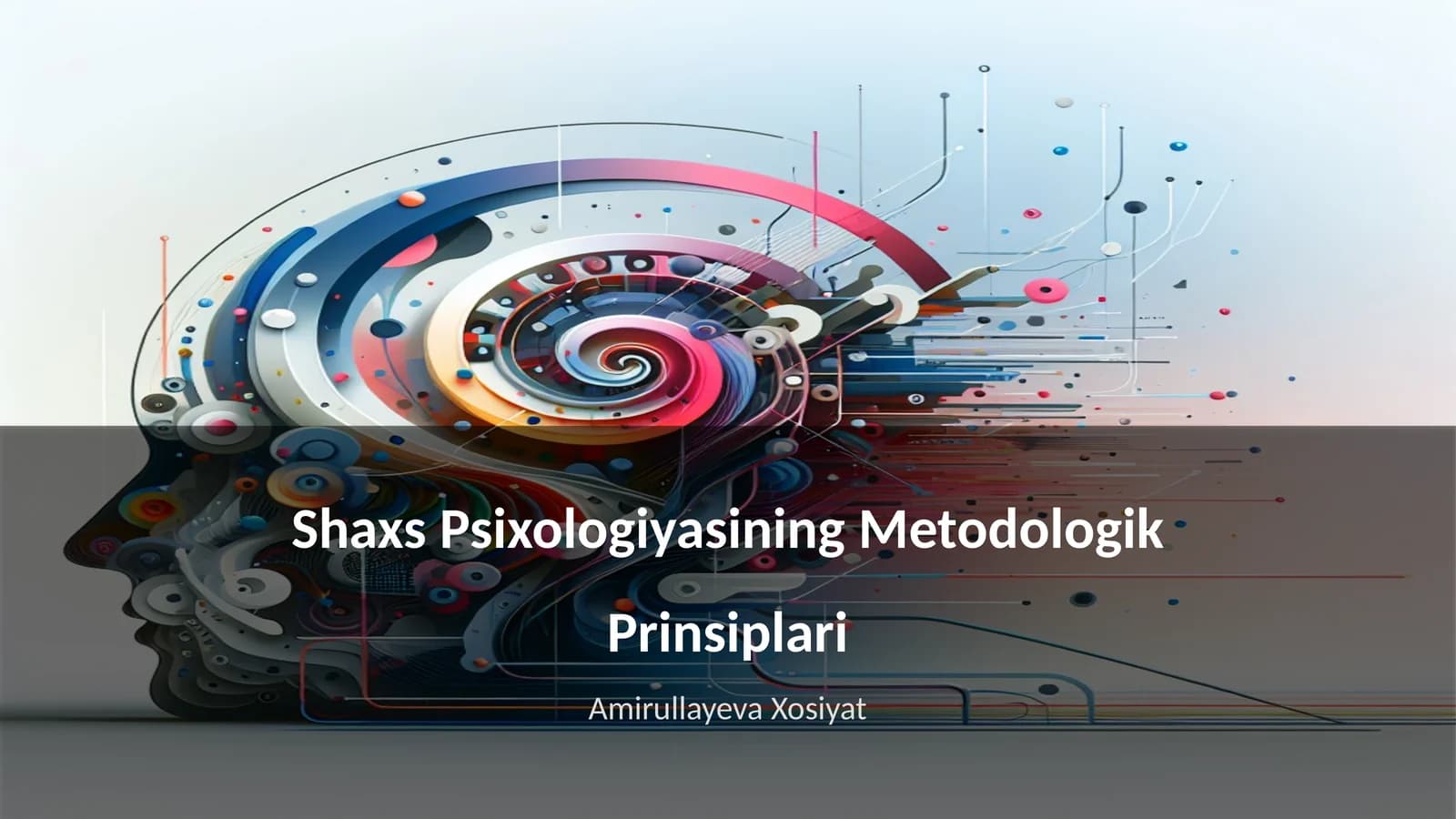 Shaxs Psixologiyasining Metodologik Prinsiplari