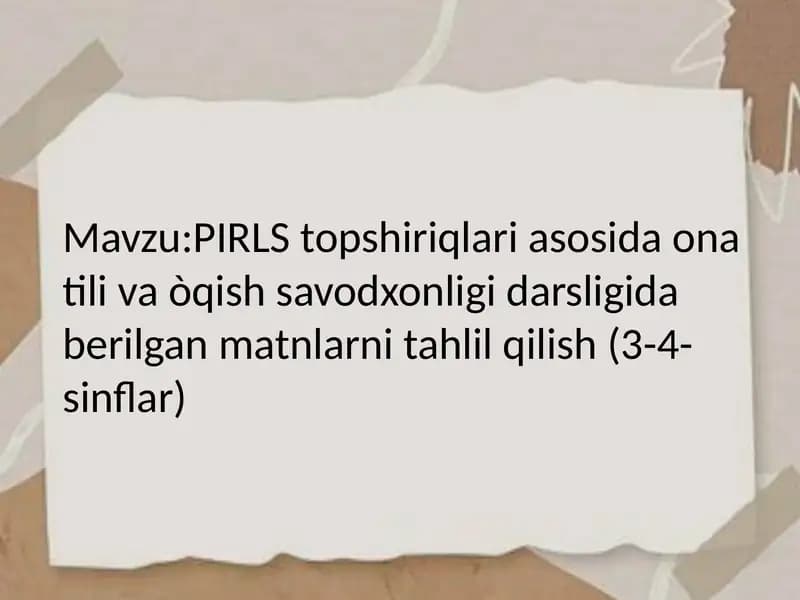 PIRLS Stop-shiriqlari