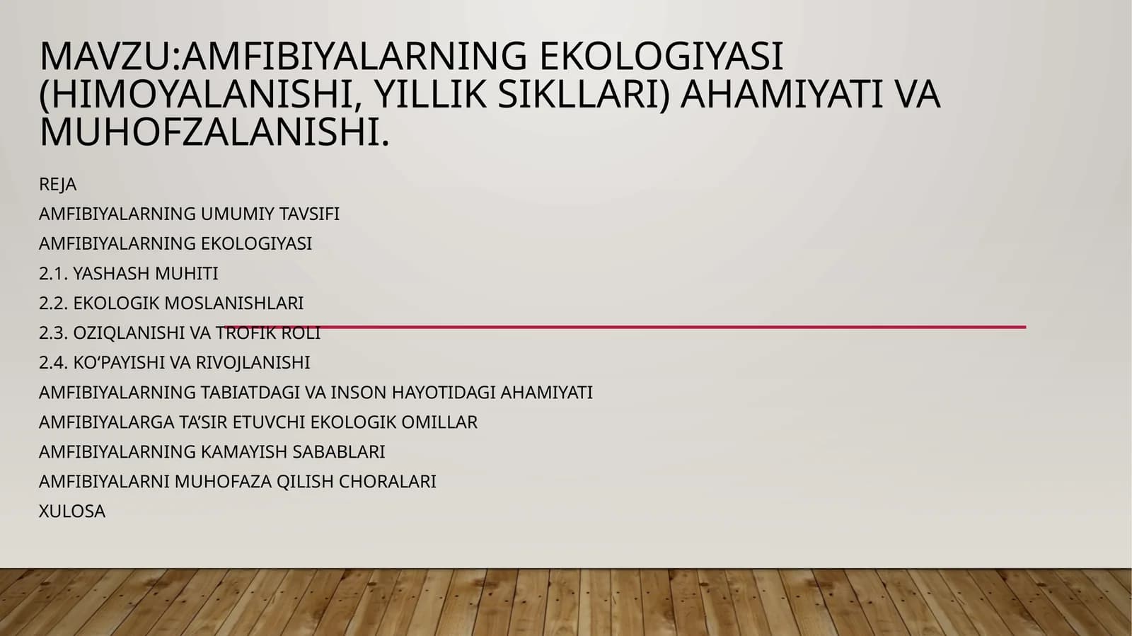 Amfibiyalarning ekologiyasi