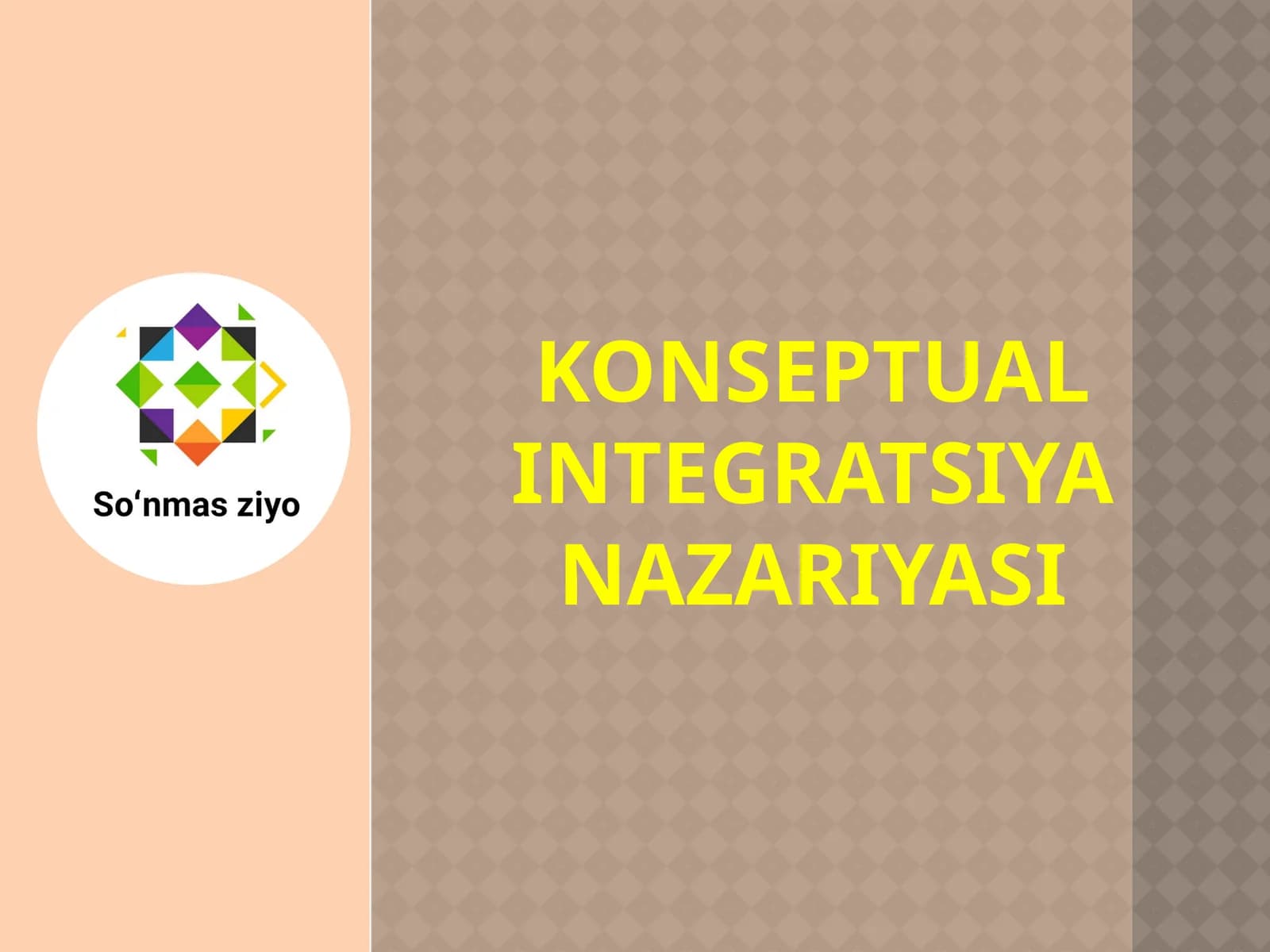 KONSEPTUAL INTEGRATSIYA NAZARIYASI