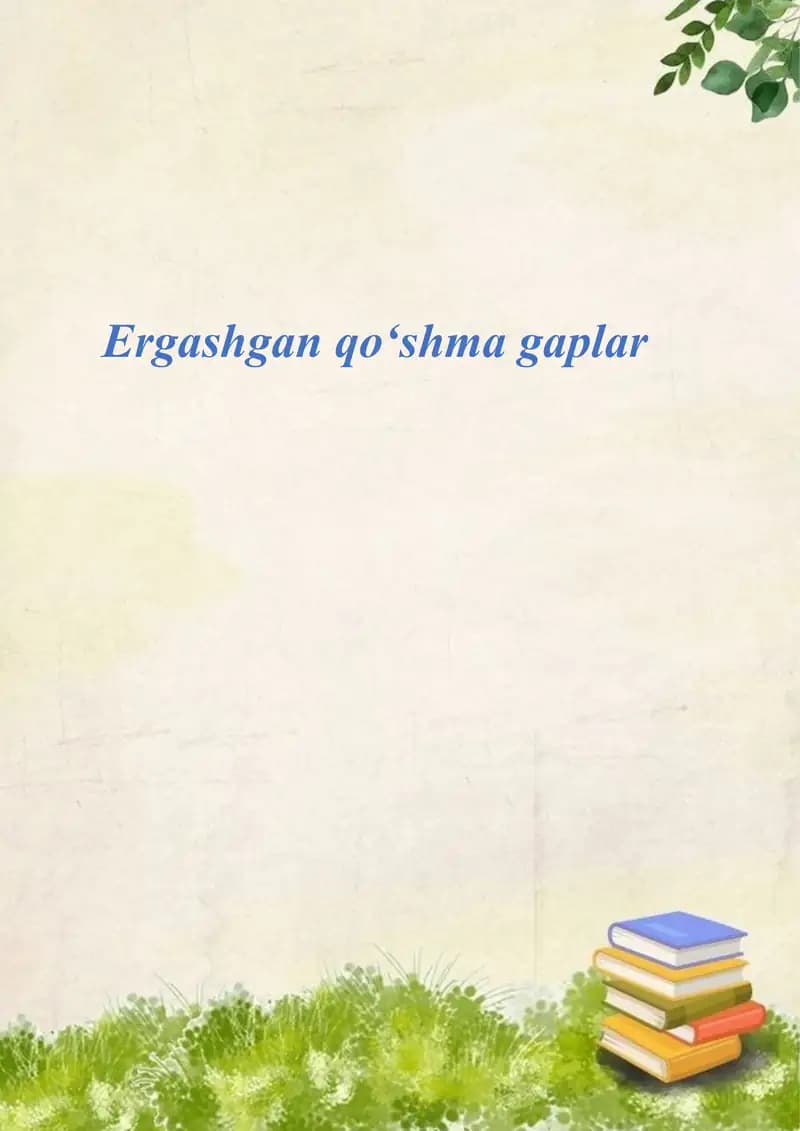 Ergashgan qoʻshma gaplar