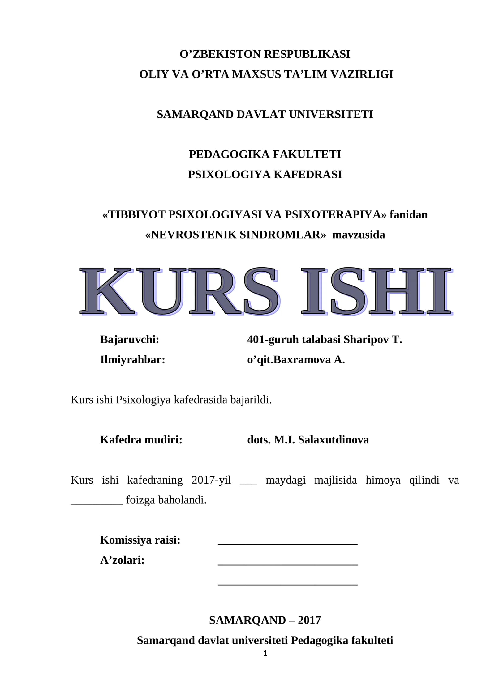 NEVROSTENIK SINDROMLAR