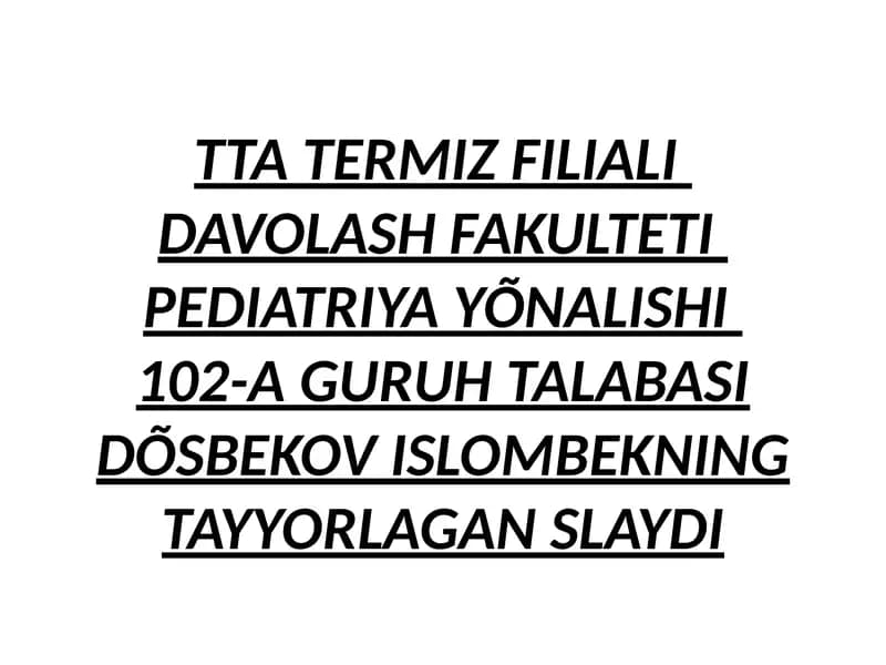 PEDIATRIYAYÕNALISHI