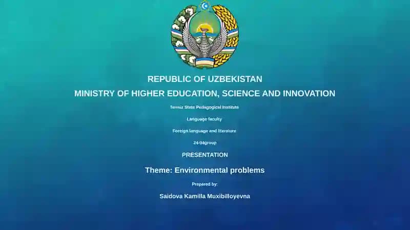 Environmental problems presentation