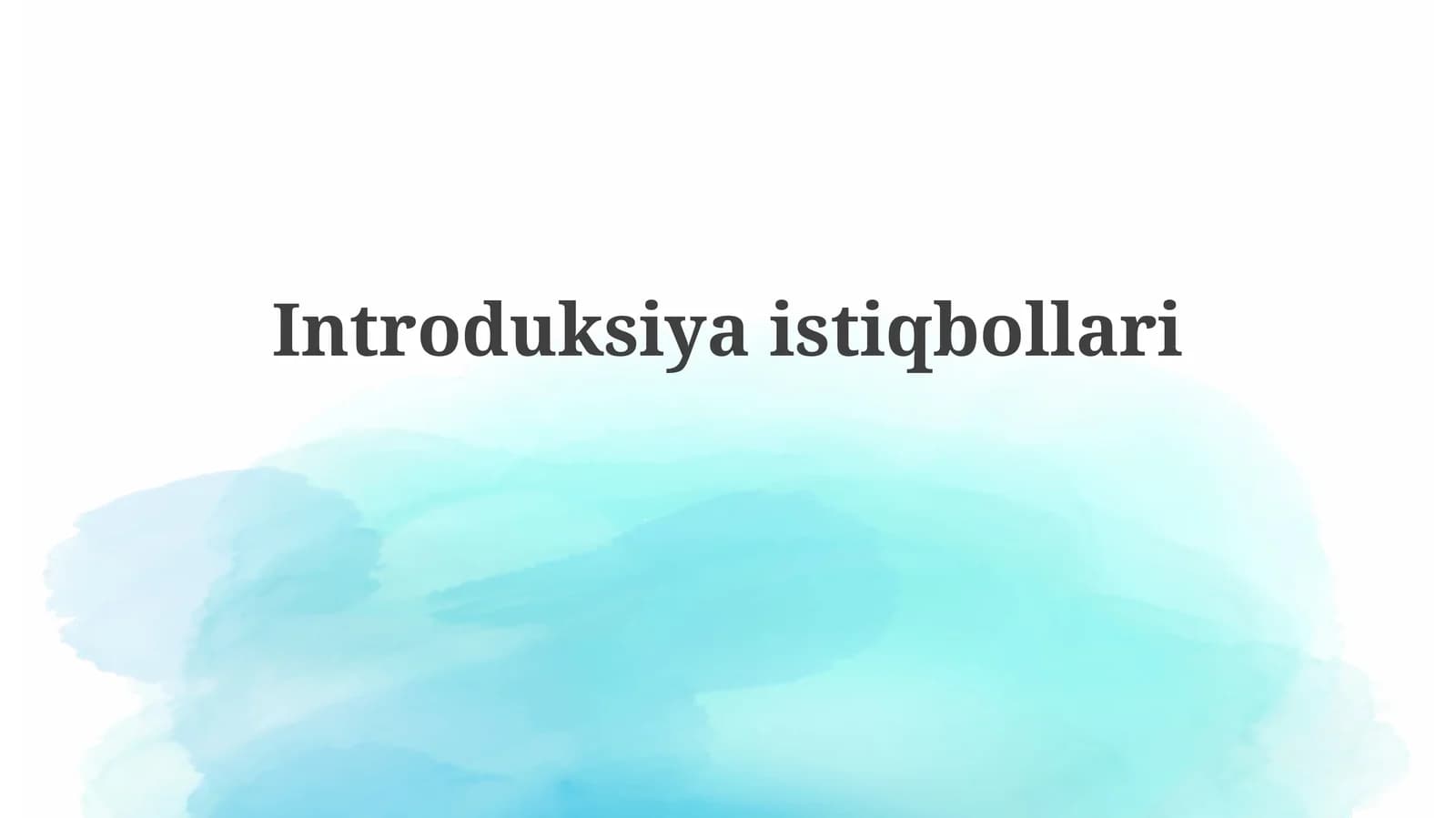 Introduksiya istiqbollari
