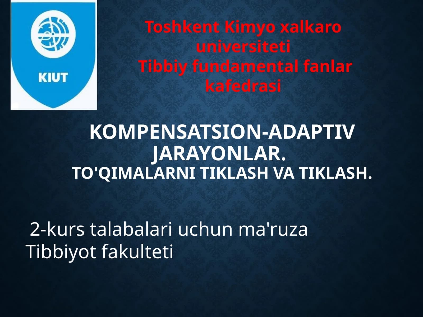 Kompensatsion-adaptiv jarayonlar