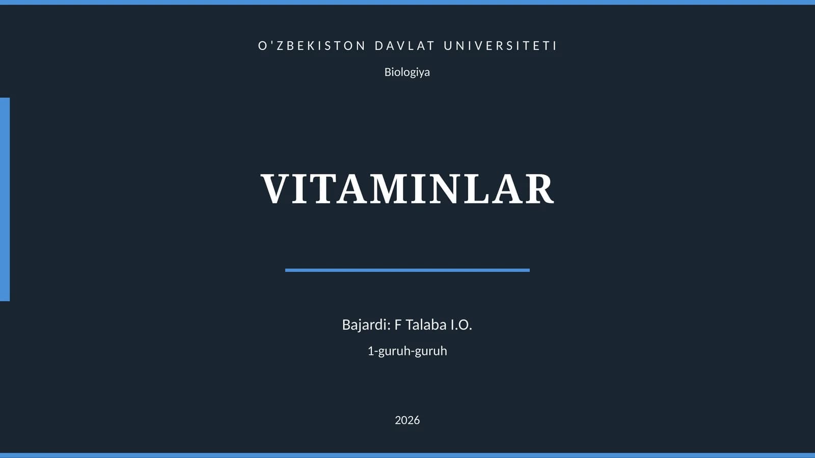 VITAMINLAR