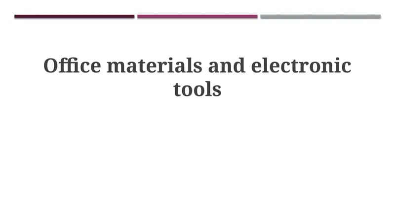 Essential Office Supplies and Equipment