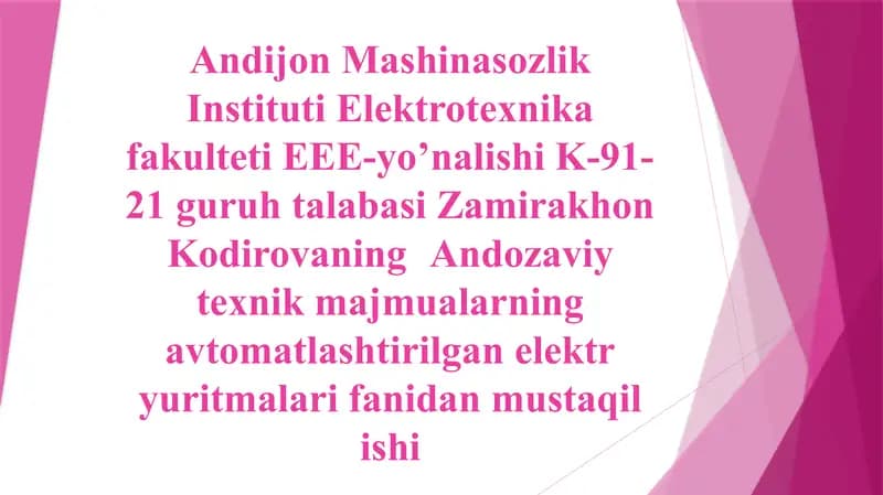 Metallarga ishlov beruvchi dastgohlar ish rejimlari