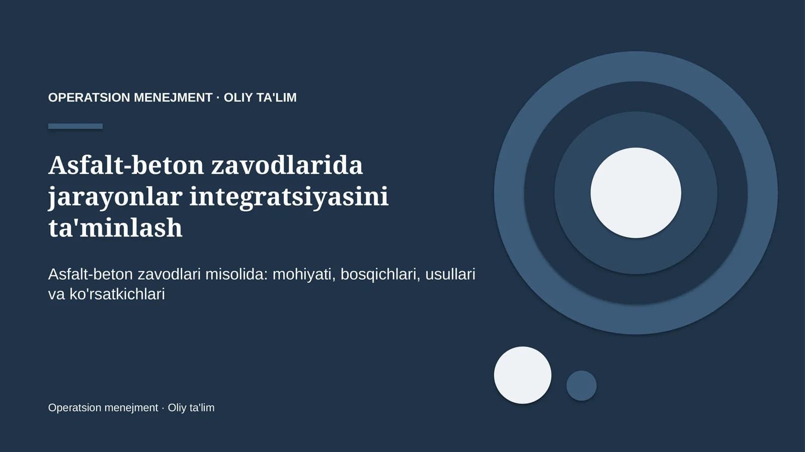 asfalt beton zavodlarida jarayonlar integratsiyasini ta'minlash 7496