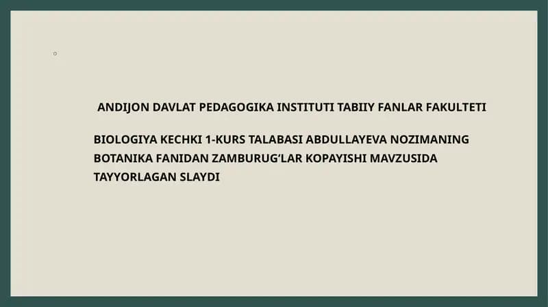 Oʻsimliklardamitozvameyozjarayonlar