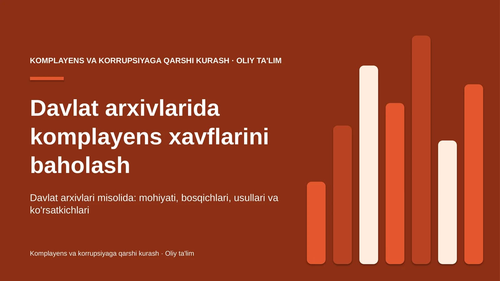 davlat arxivlarida komplayens xavflarini baholash 4949