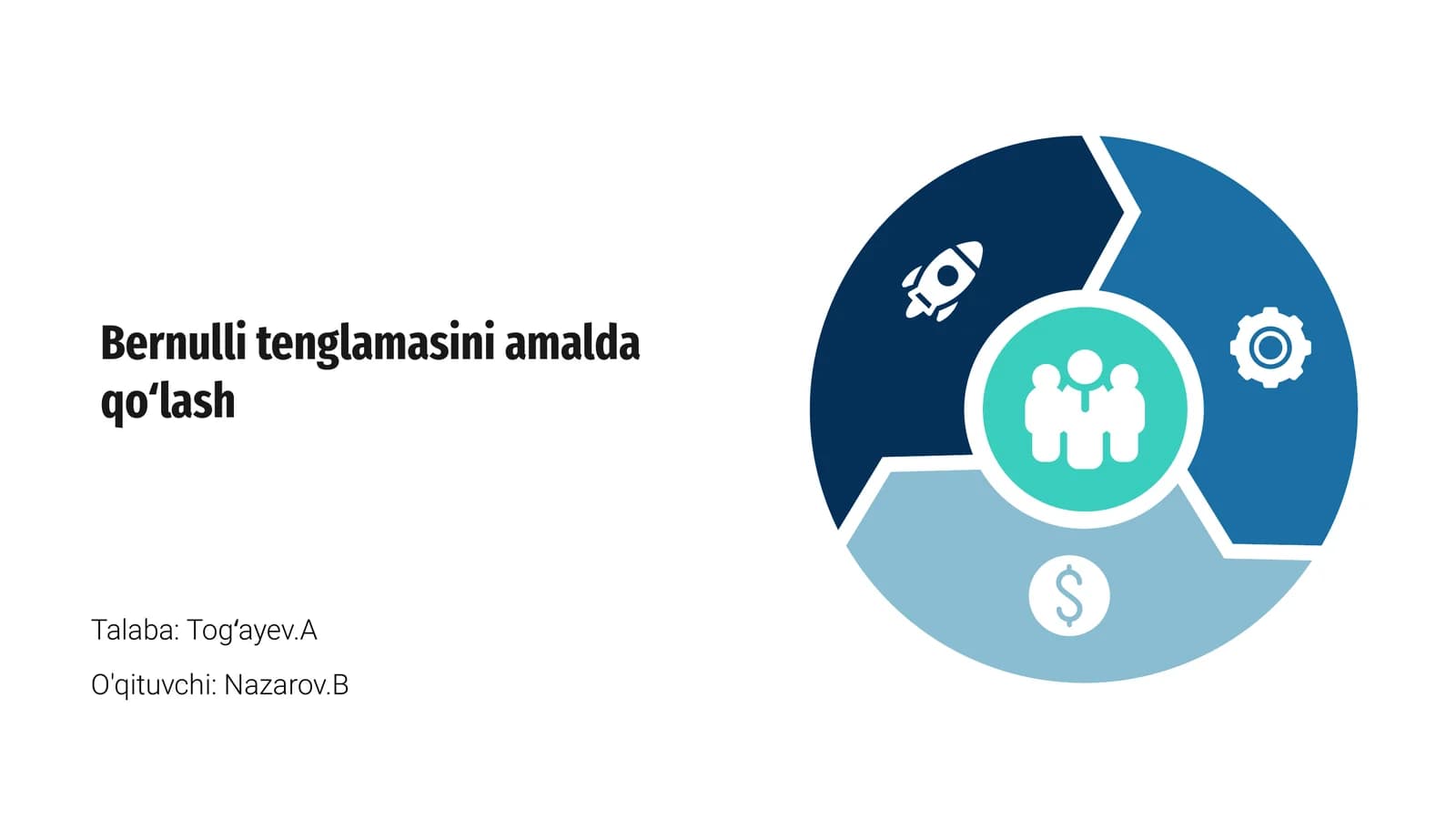 Bernulli tenglamasini amalda qoʻlash