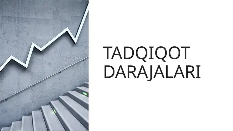 Tadqiqot Darajalari