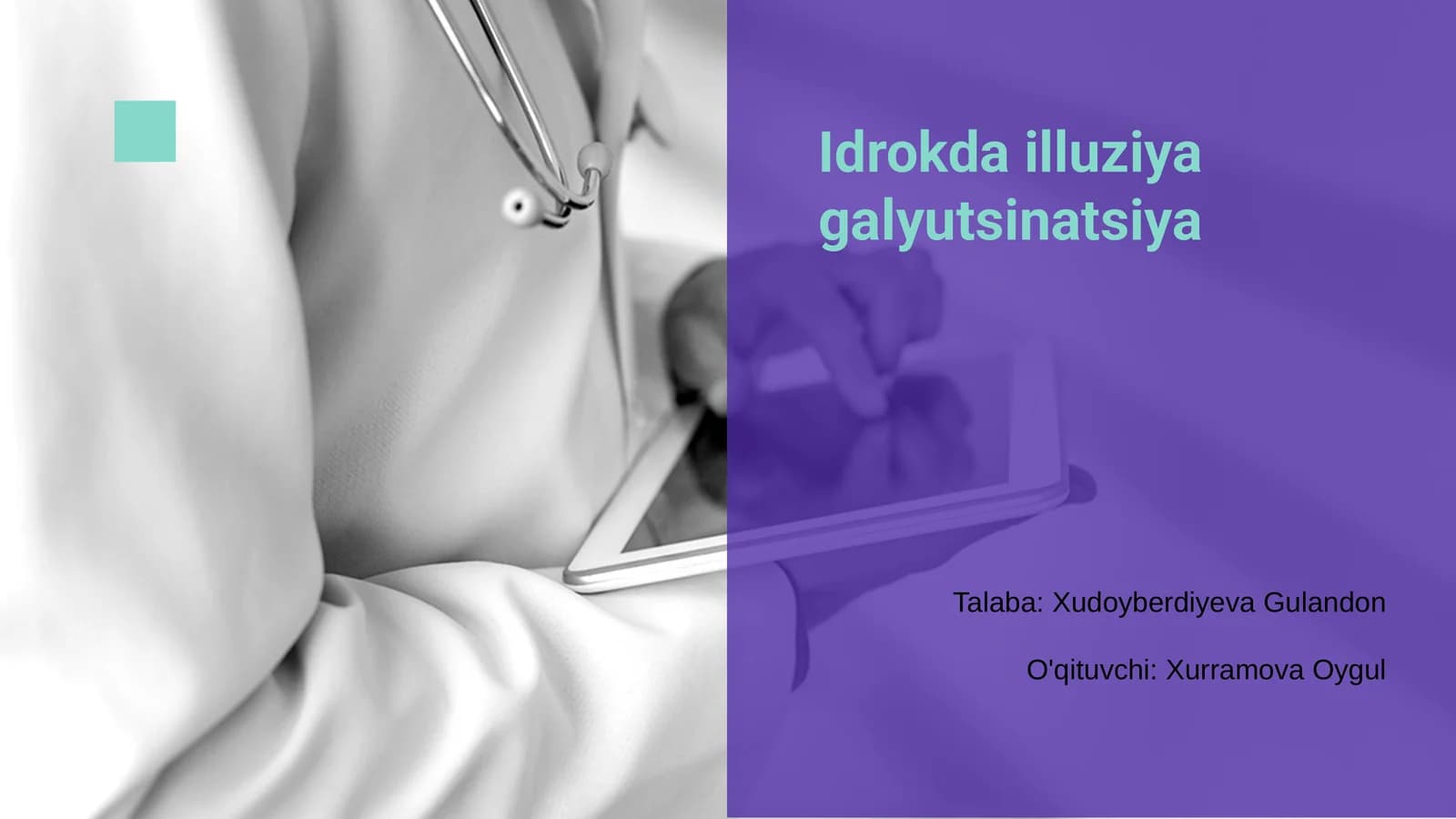 Idrokda illuziya galyutsinatsiya