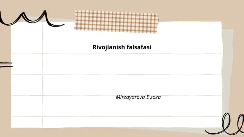 Rivojlanish falsafasi