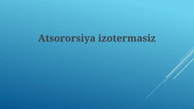 Atsororsiyaizotermasiz